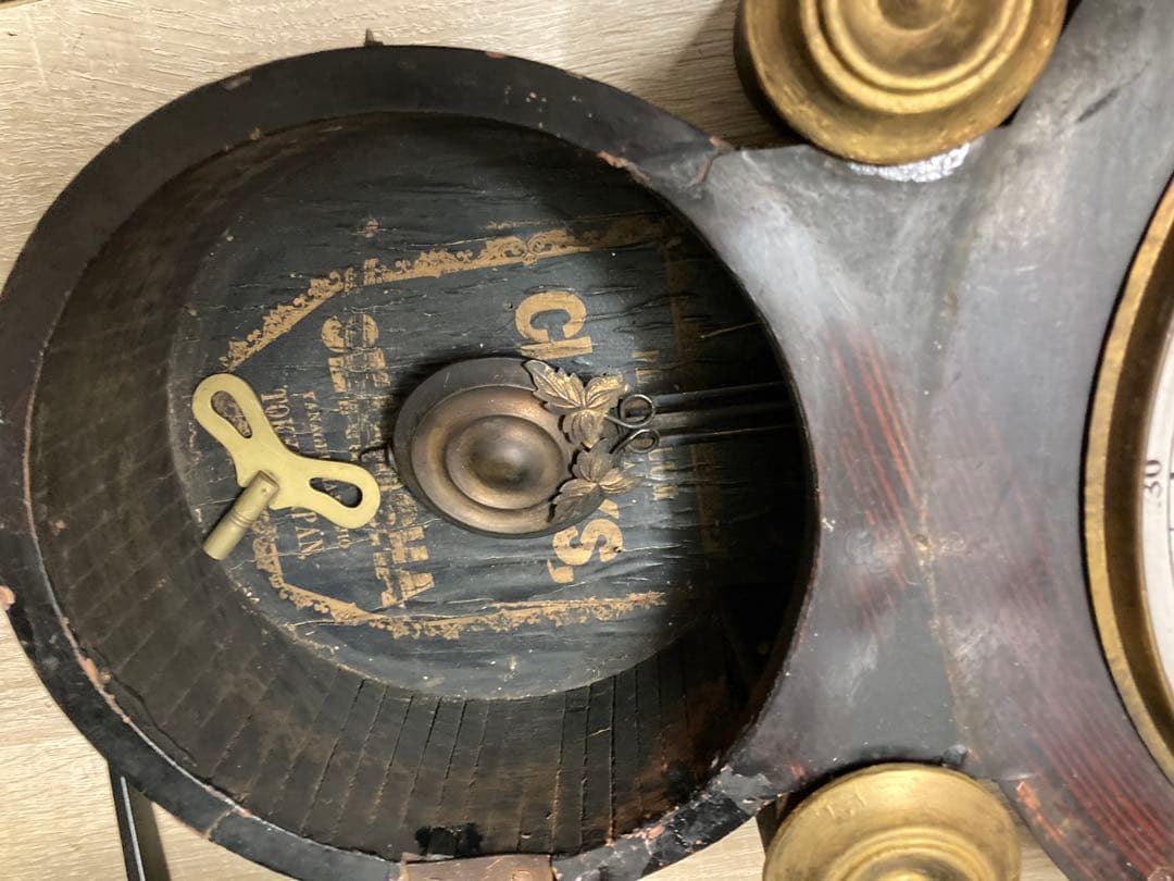 精工舎四つ丸ダルマ型8日巻稼働中 ボンボン時計修復(リペア)品