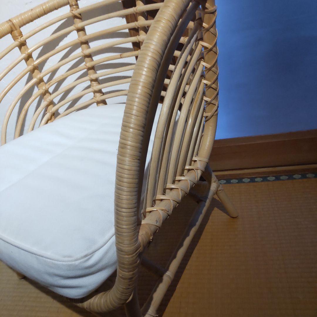 ★momoko★イケア　ラタン　チェア　ブスクボー