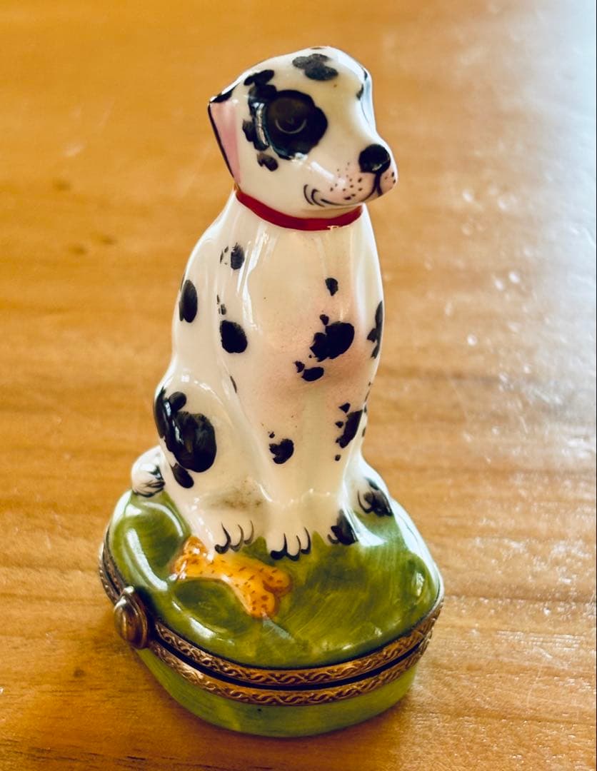 フランス リモージュ焼き ピルケース ダルメシアン