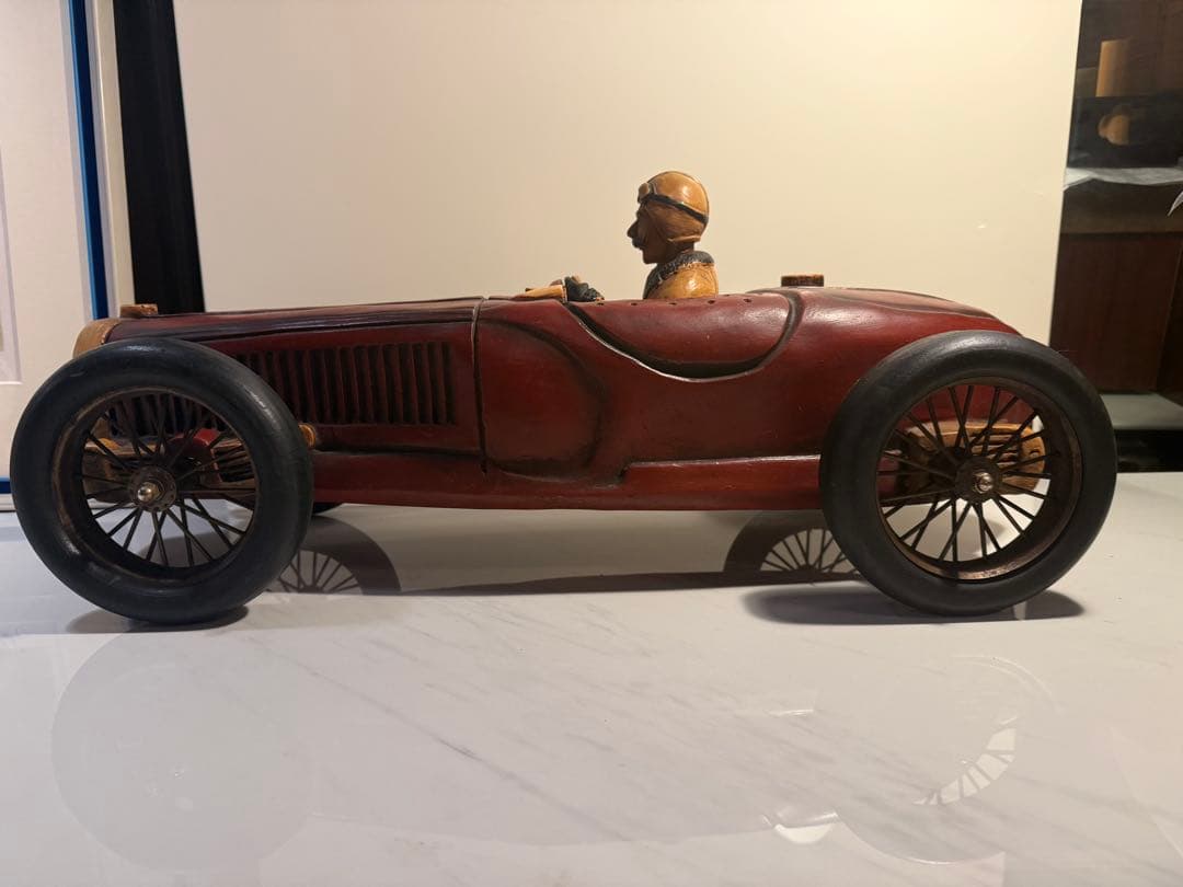 1920年代 ブガッティ風 レーシングカー 樹脂製模型 ヴィンテージ風 オブジェ