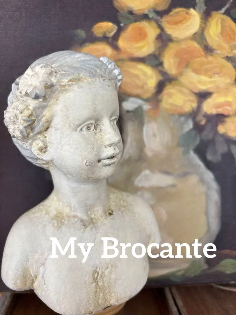 アンティーク雑貨 Classical Child Bust Statue.