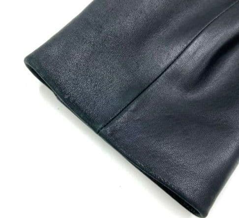 LOEWE ブラック レザー シングルライダース