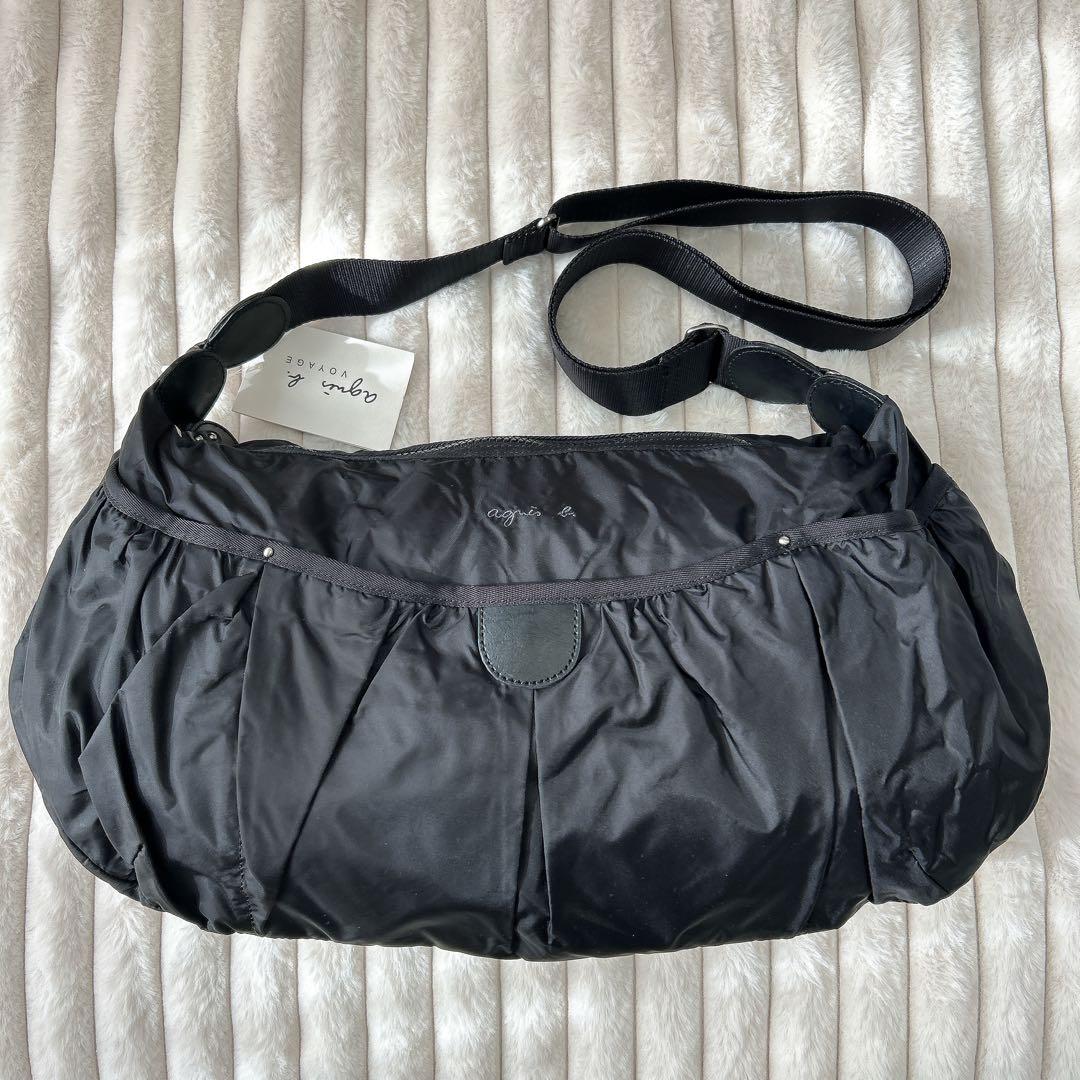 【タグ付き未使用品】アニエスベー　ボヤージュ　ショルダーバッグ　ナイロン　黒