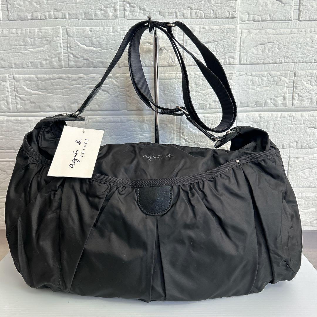 【タグ付き未使用品】アニエスベー　ボヤージュ　ショルダーバッグ　ナイロン　黒