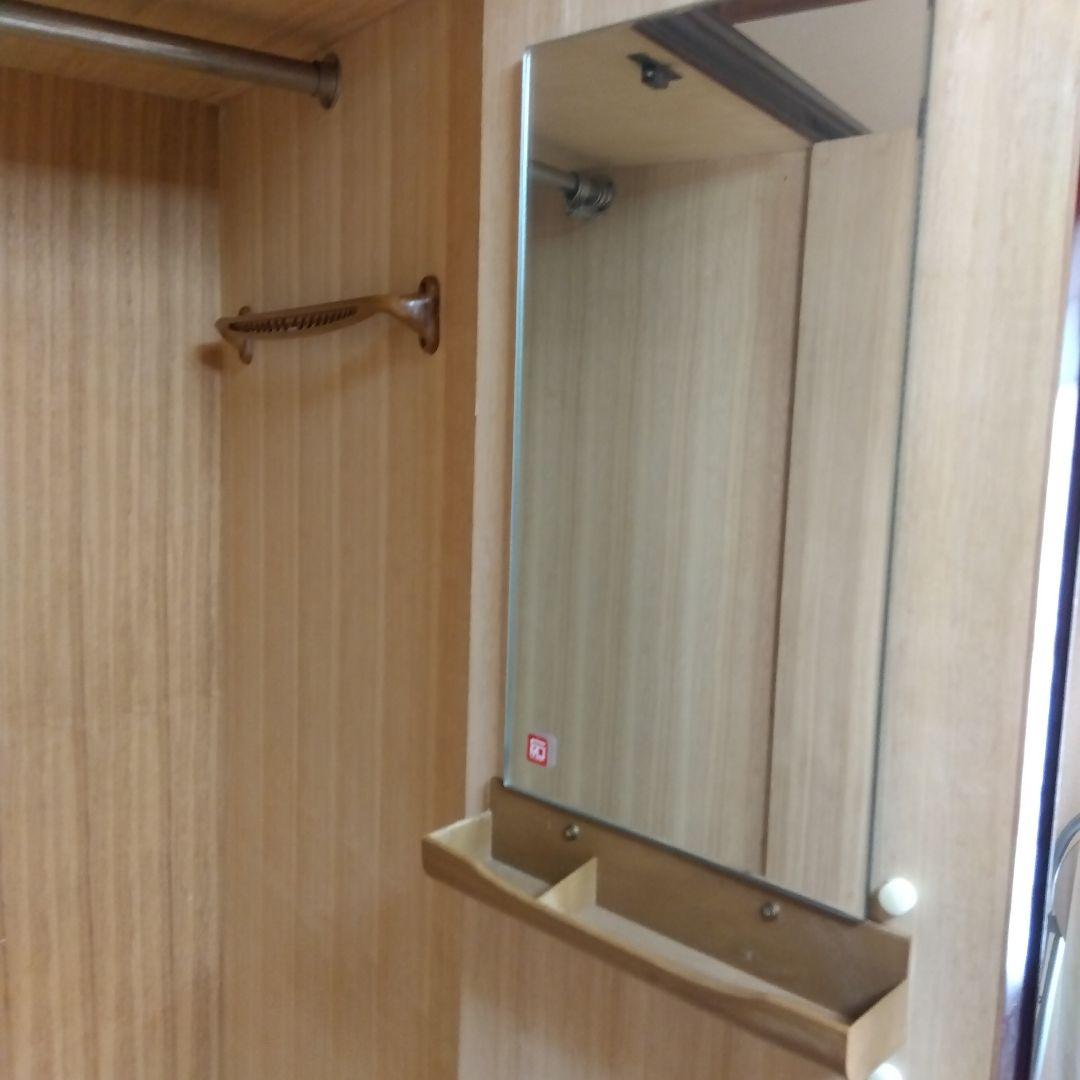 洋風和ダンス 高級婚礼家具 整理箪笥　昭和レトロ エンジ色 花柄