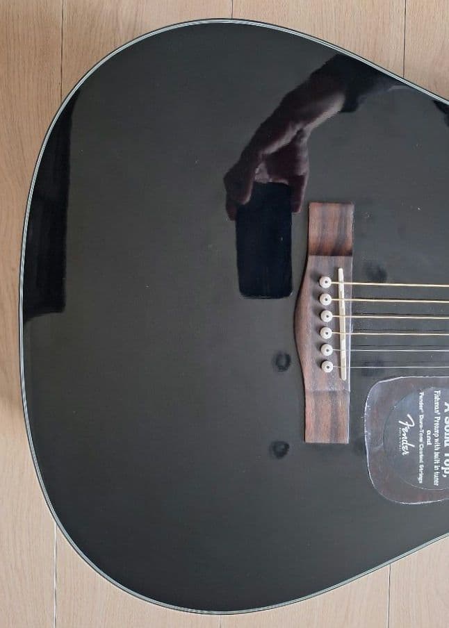 Fender CD-140SCE Black エレアコ ブリッジリペア品