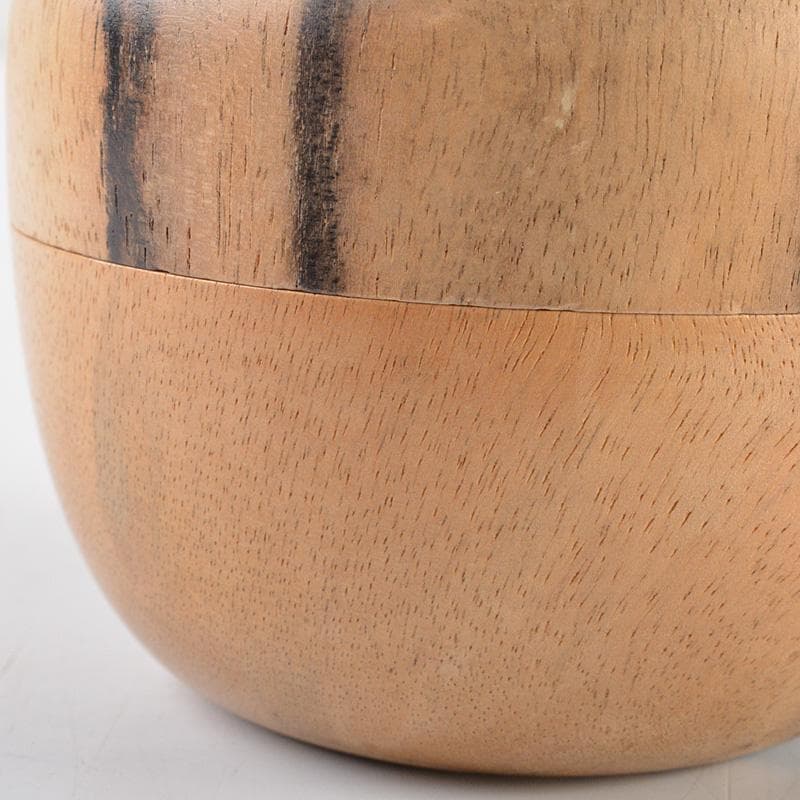 茶道具　百福作　黒柿製　棗　箱付　C　R7316