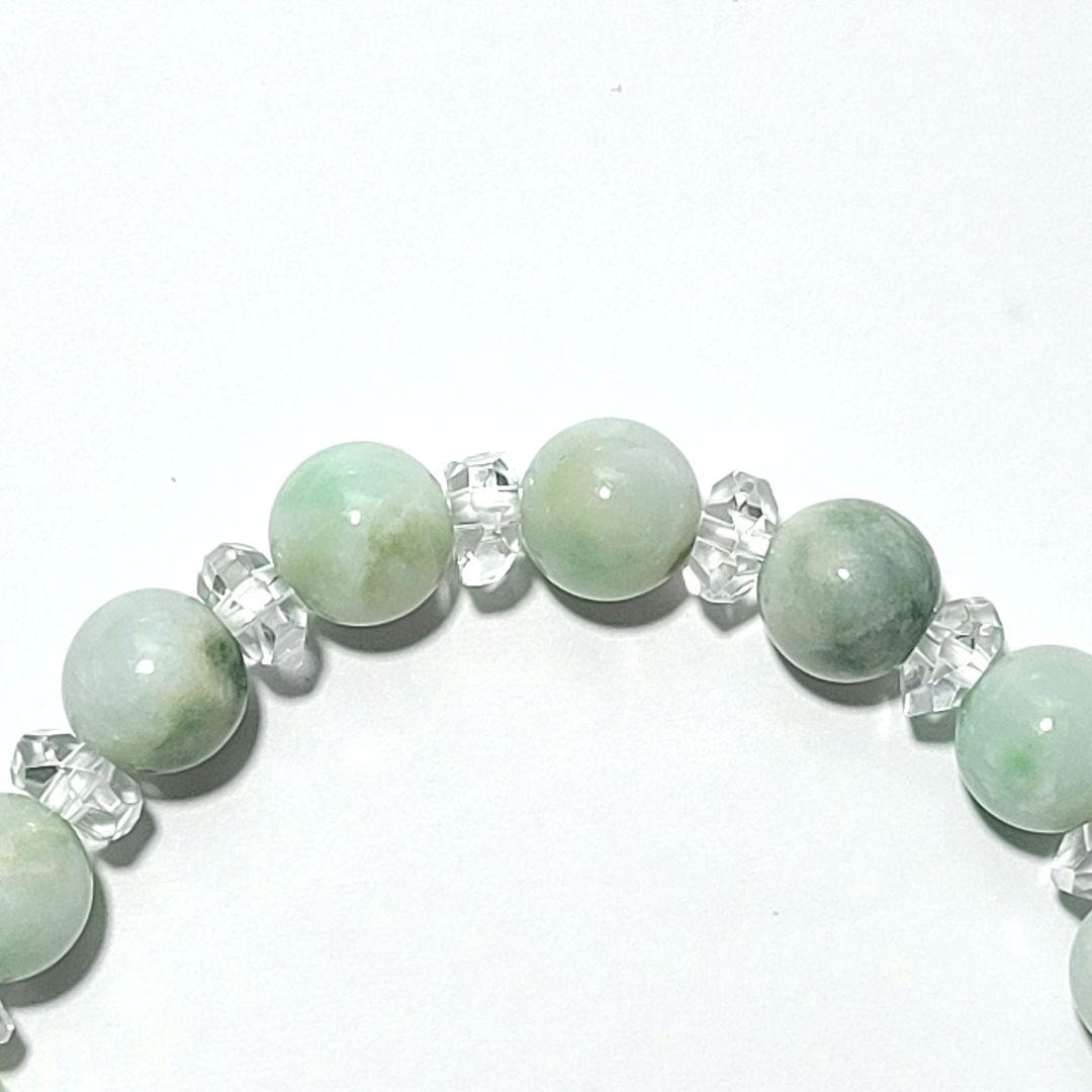 翡翠8㍉玉　サイズ14~15cm  糸魚川翡翠ブレスレットBR0076