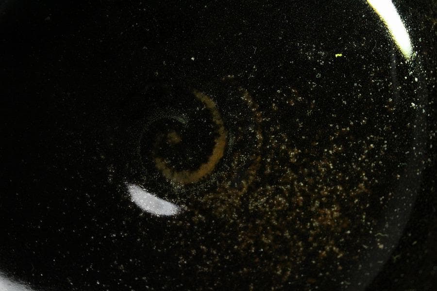 茶道具 膳所焼 色絵兜茶碗 共箱 未使用(K-A500)