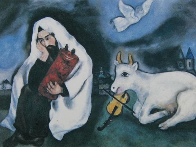 マルク・シャガール、【孤独】、希少な画集画、新品高級額・額装付