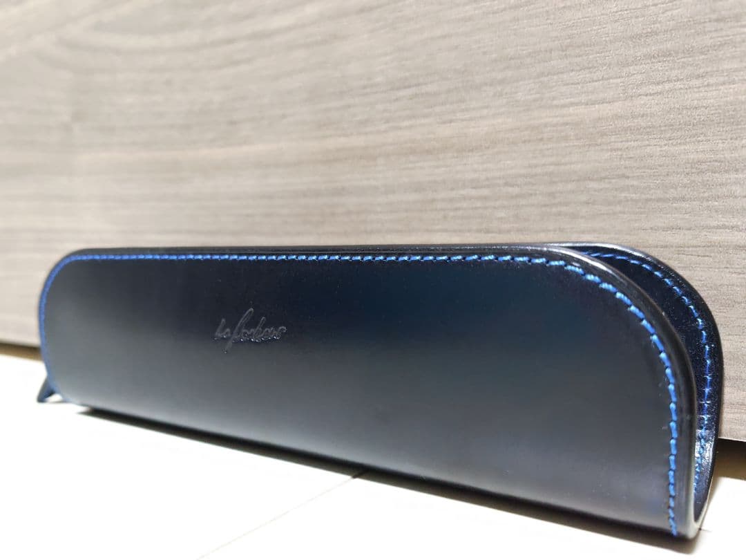 超美品 ルボナー デブペンケース ブッテーロ ネイビー ル・ボナー