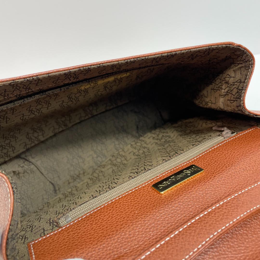 イブサンローラン ショルダー ヴィンテージ YSL ブラウン MBZ101