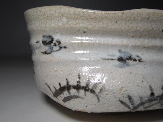 若尾利貞 志野茶碗　風合い美しい仕上がりの逸品　　　　　　　m126