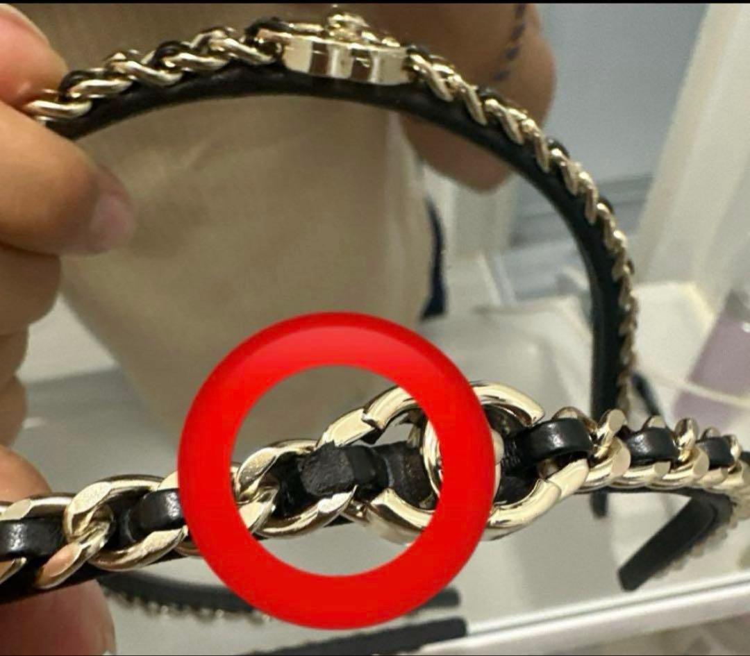 CHANEL ゴールド ブラック ヘアバンド