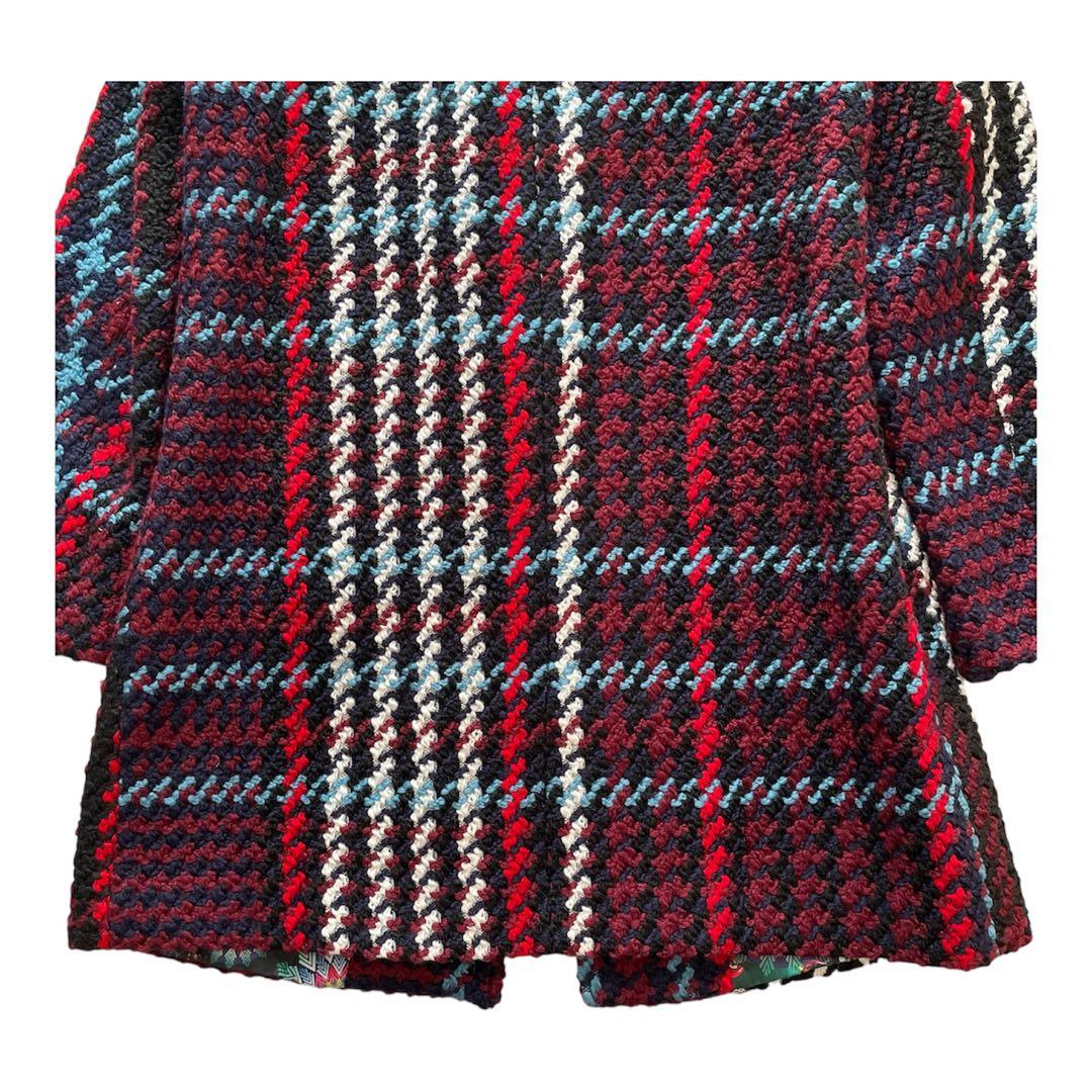 Desigual デシグアル　チェック　コート　チェスターコート　マルチカラー