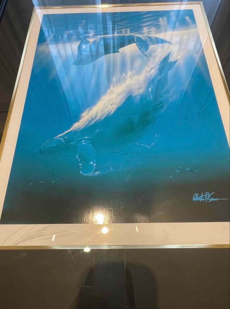 ラッセン　ホエールソング　シルクスクリーンアート