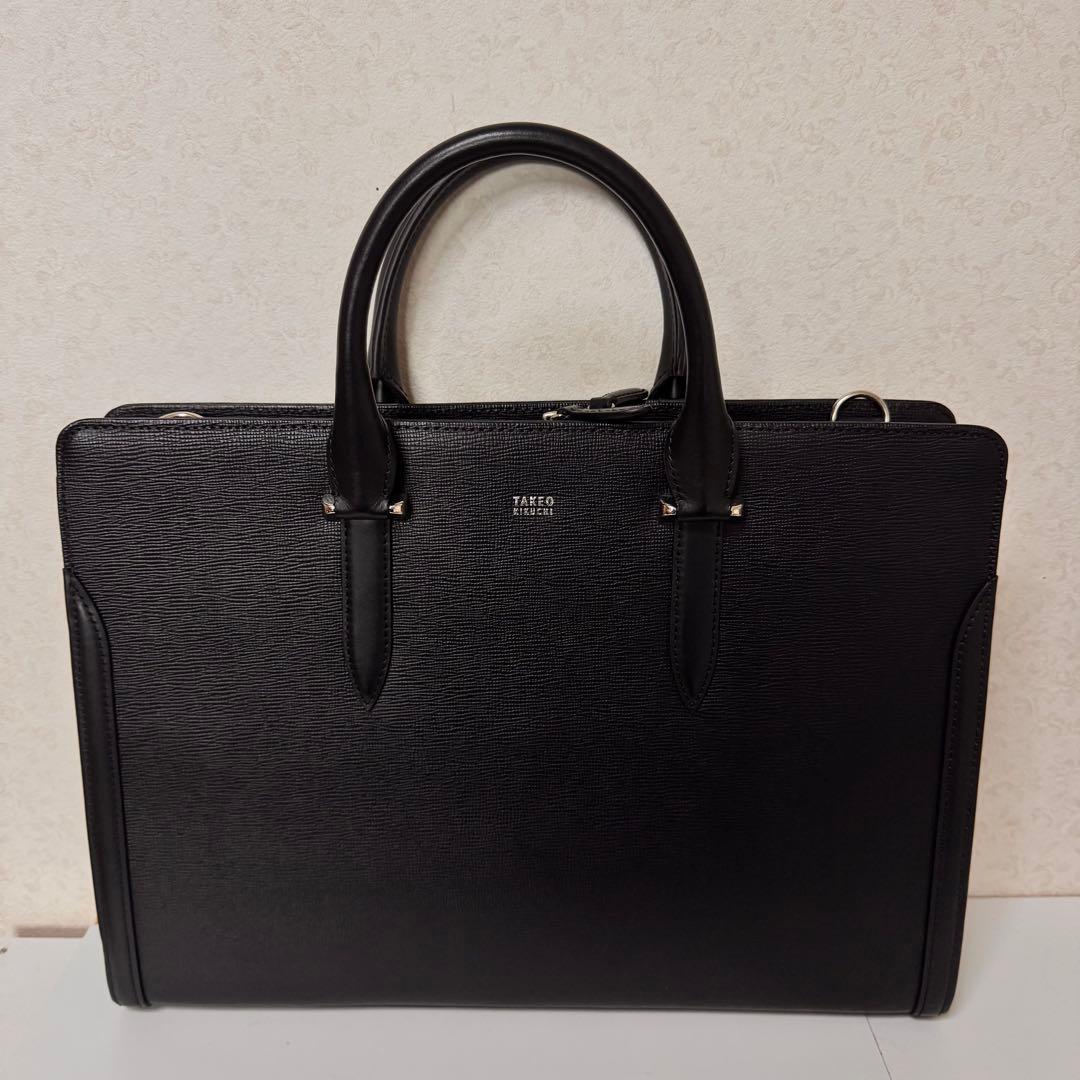 【極美品】タケオキクチ　スパーダ　ビジネスバッグ　本革　レザー A4 人気型