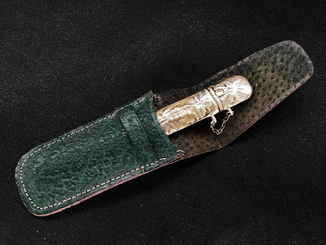 【 銀彫金 ニードルケース 】 英骨董 17世紀 シルバー925