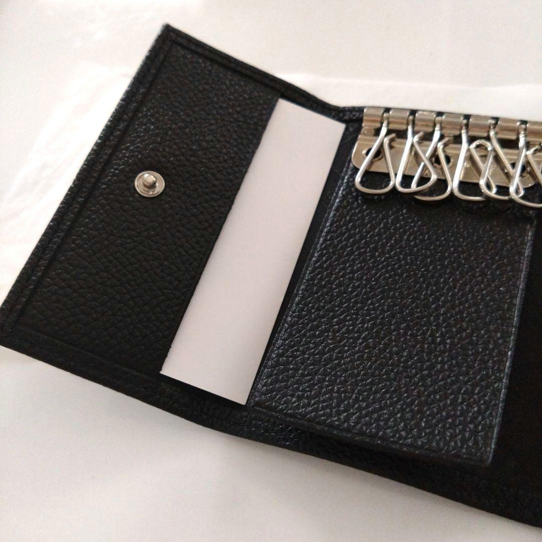 未使用　新品　ロンシャン　LONGCHAMP　6連　キーケース　メンズ　黒　牛革
