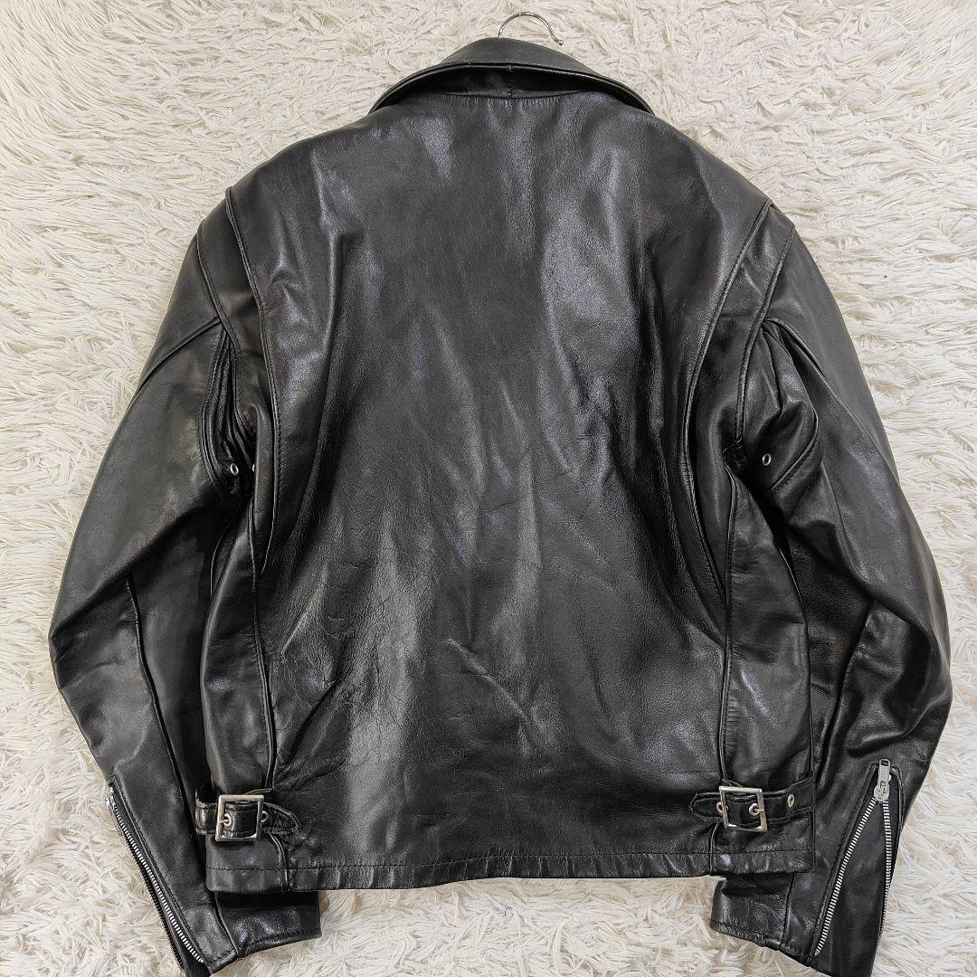 美品✨schott 642 レザージャケット　シングルライダース　牛革　40黒