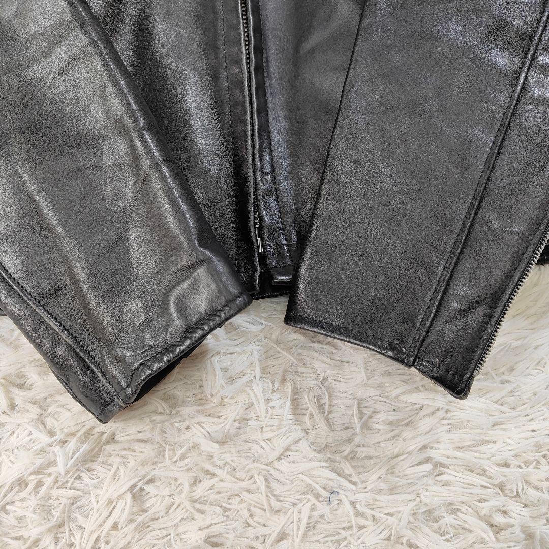 美品✨schott 642 レザージャケット　シングルライダース　牛革　40黒