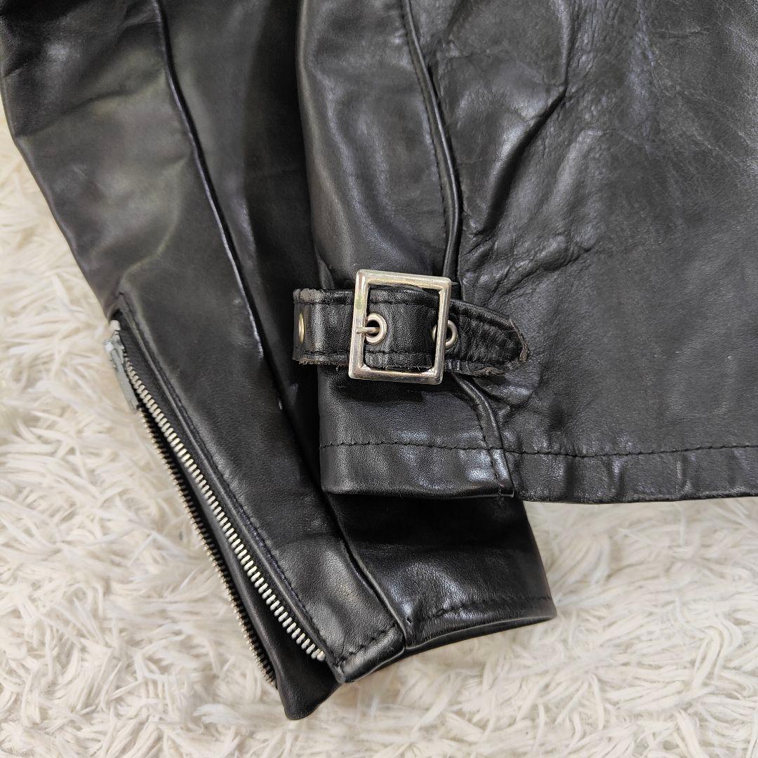 美品✨schott 642 レザージャケット　シングルライダース　牛革　40黒