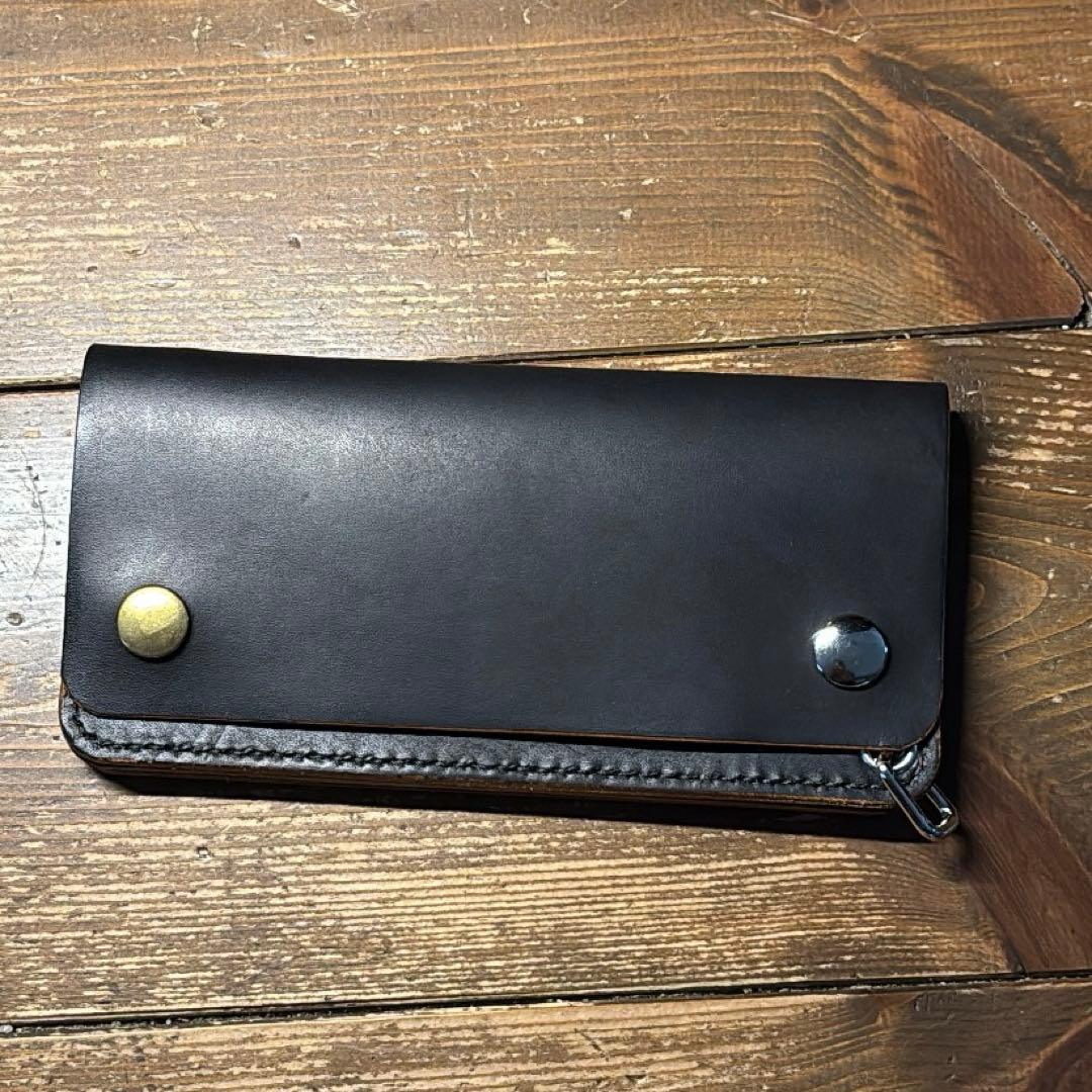 たつのハンドワックスレザー トラッカーウォレット チェーンセット