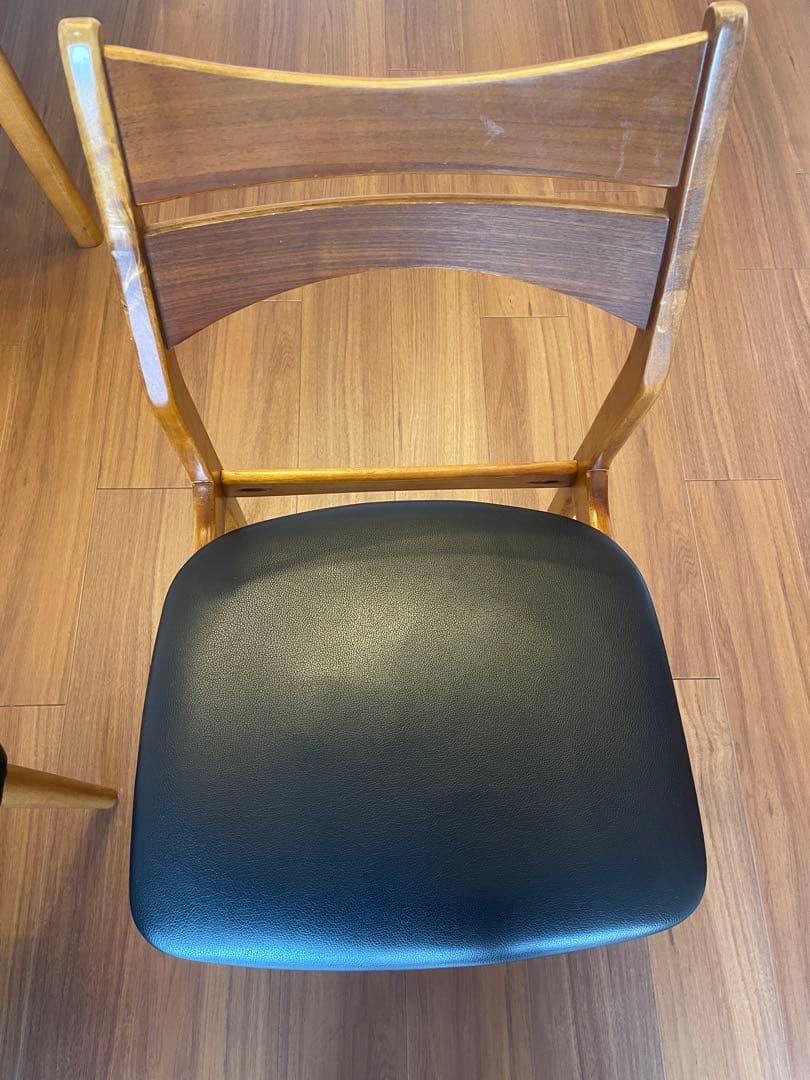 ブラウン木製ダイニングテーブルセット 美品