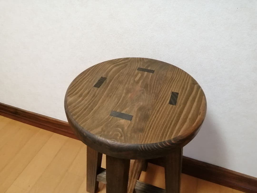 木製スツール　座面幅30cm×高さ52cm　丸椅子　stool
