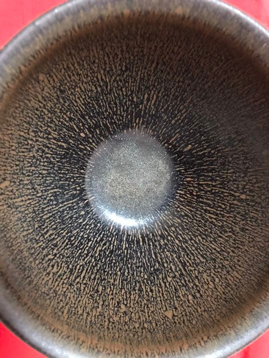 茶道具 唐物 宋時代天目茶碗 貴人台 旧家蔵出　旧日の丸旗