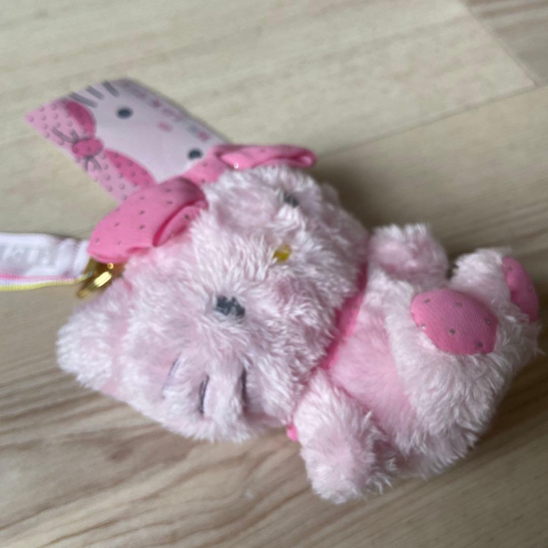 サンリオハローキティ マスコットキーホルダーストラップ春ピンク激レア平成レトロ