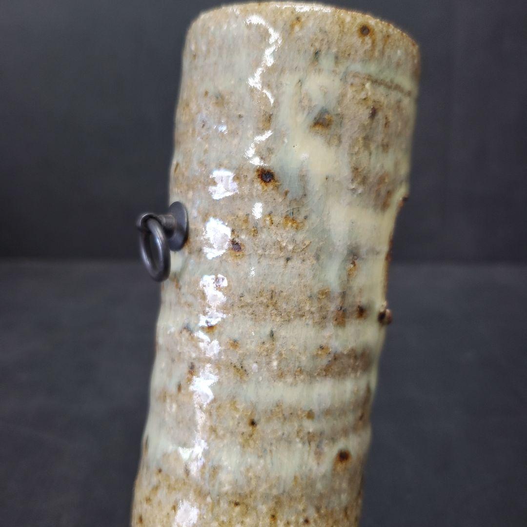 長森慶 筒形 掛花入 茶道具 華道具 花入 花生 花器 33