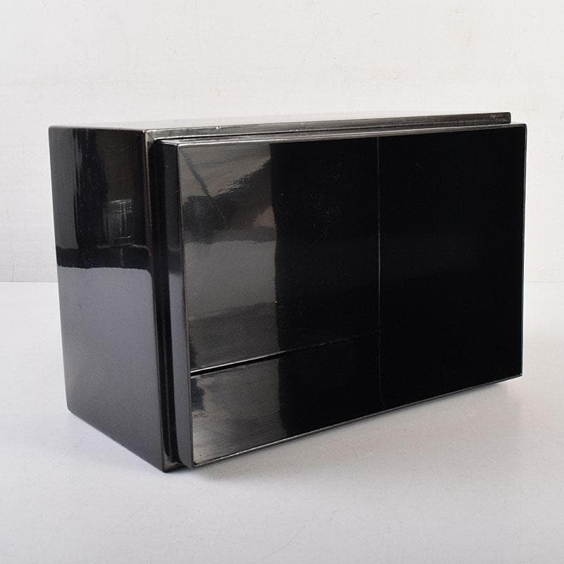 茶道具　黒塗茶箱　茶碗　朱塗　棗　香合など　十一点　一式　仕覆付　M　R8831