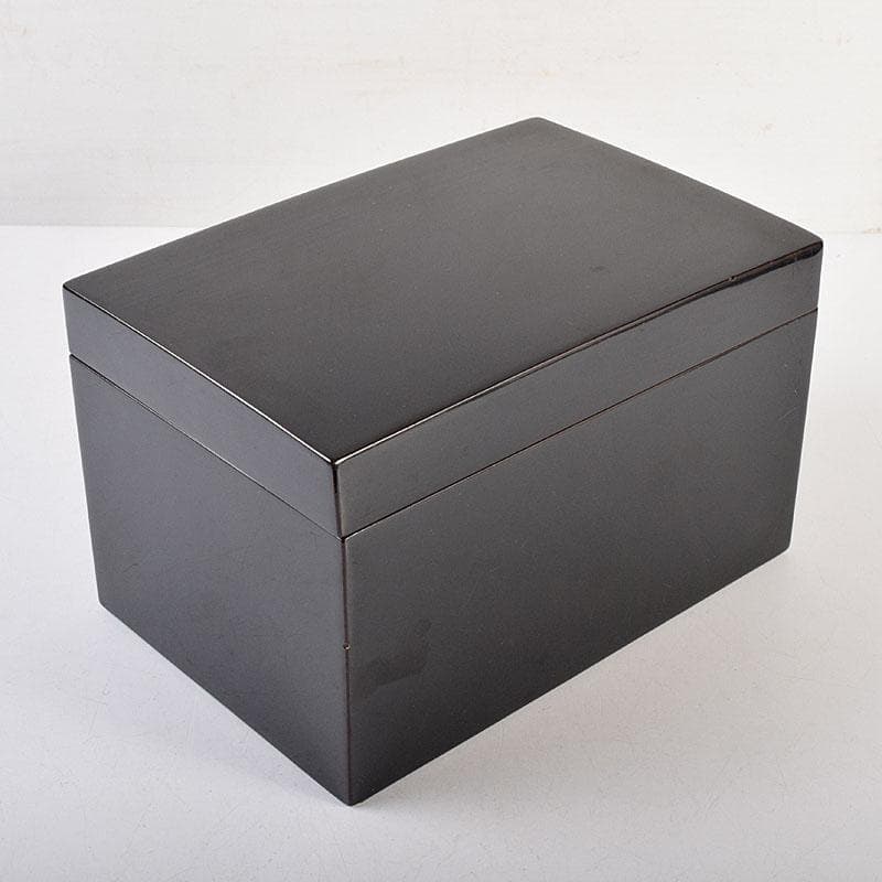 茶道具　黒塗茶箱　茶碗　朱塗　棗　香合など　十一点　一式　仕覆付　M　R8831