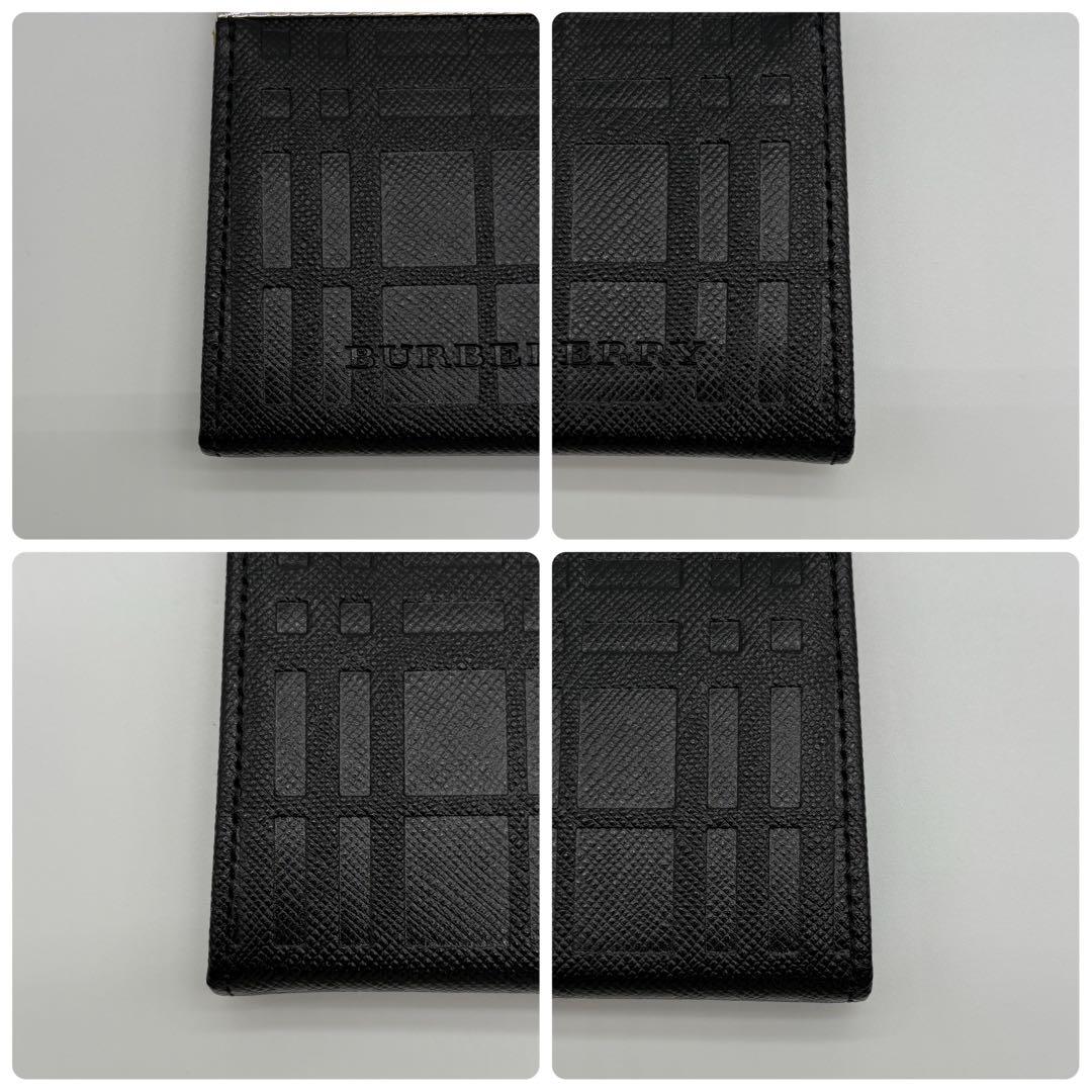 未使用級　バーバリー　ケース　がま口　型押し　ノバチェック
