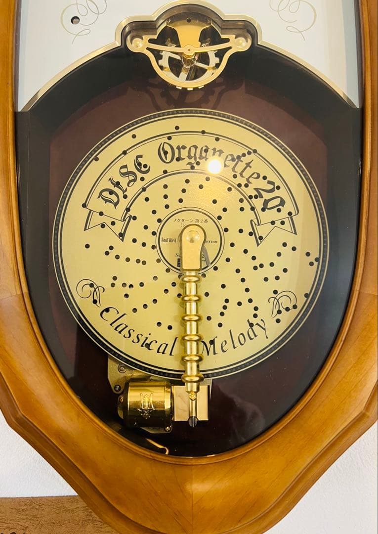 【新品】超レアオルガニートM729 壁掛時計ディスクオルゴール6枚付きお譲ります
