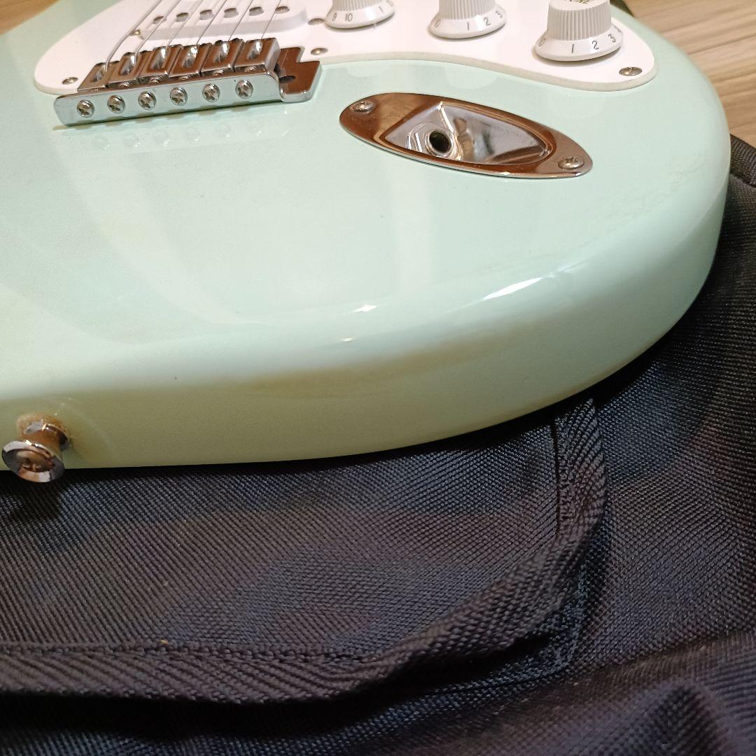メンテ済｜Squier ストラトキャスター エレキギター サーフグリーン