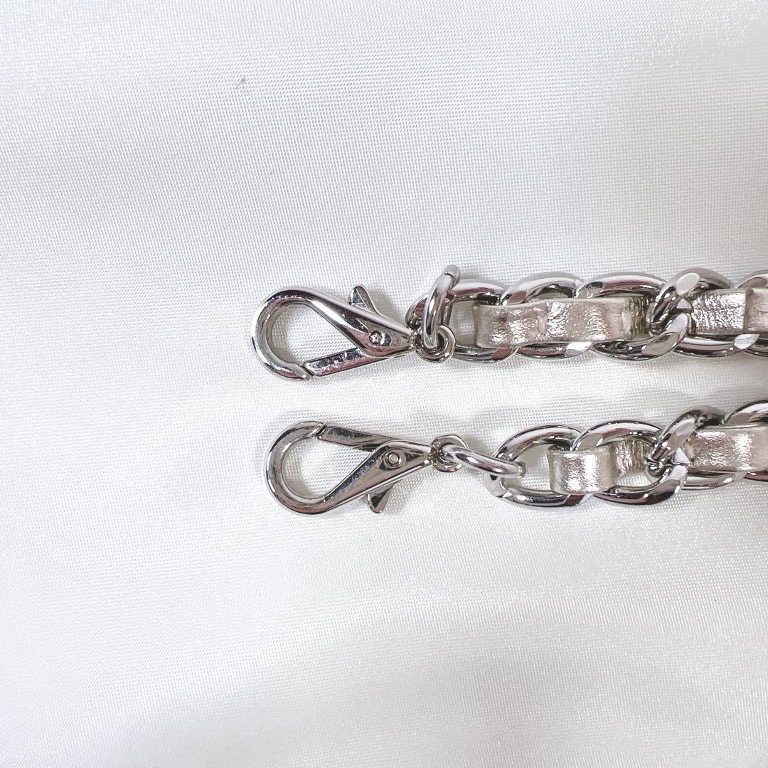 美品✨アンテプリマ カテナチェーン ストラップ レザー シルバーゴールド 正規品