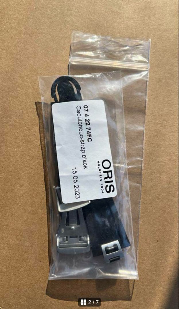 ORIS ブラックラバーベルト 01 427 174 FC