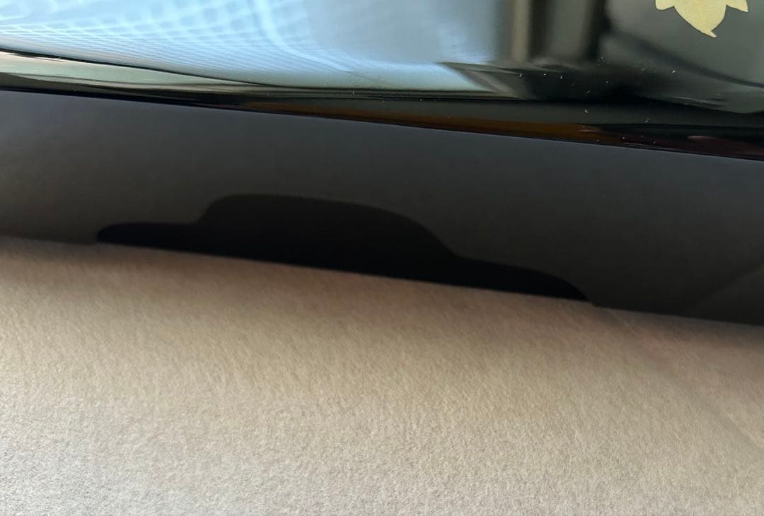 【新品】会津塗　黒　牡丹　加伏文庫