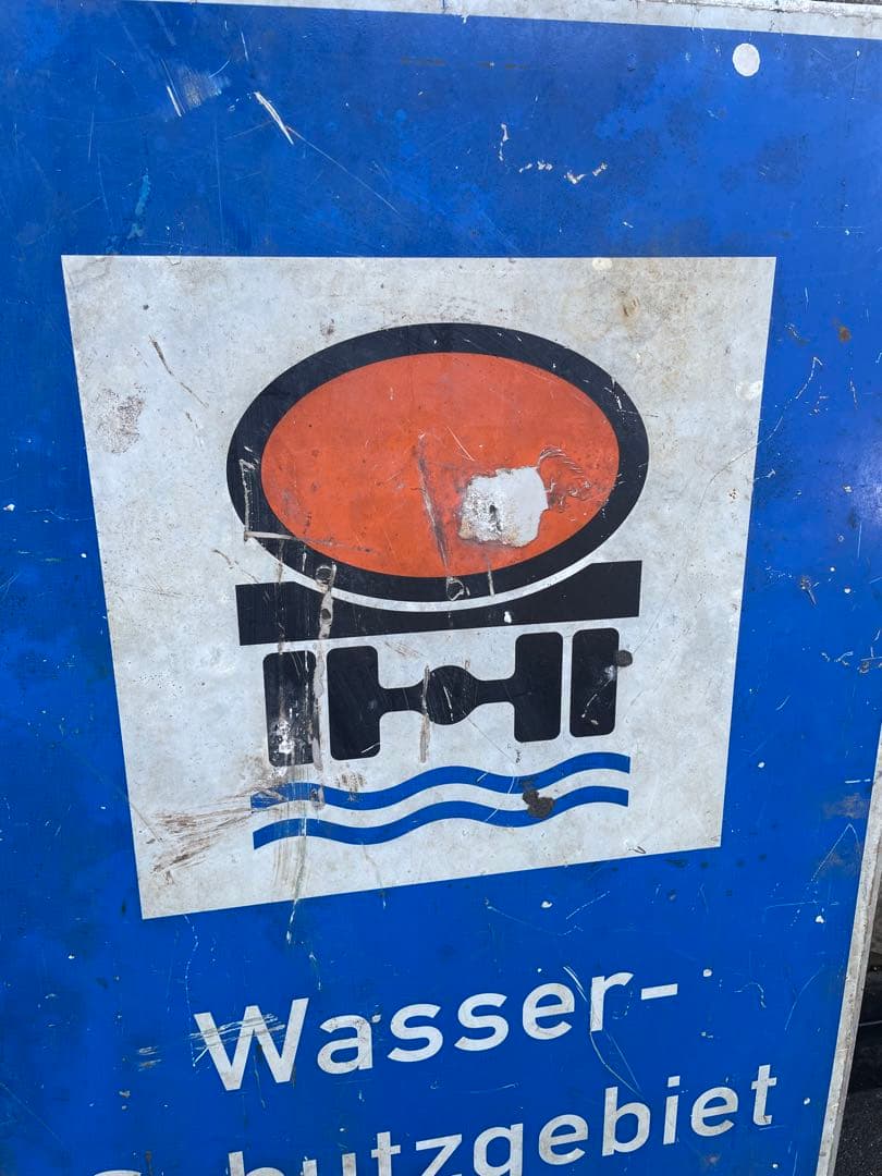 稀少/ビンテージ/ドイツ製/ホーロー/サイン看板/レイルロードサイン/大型看板