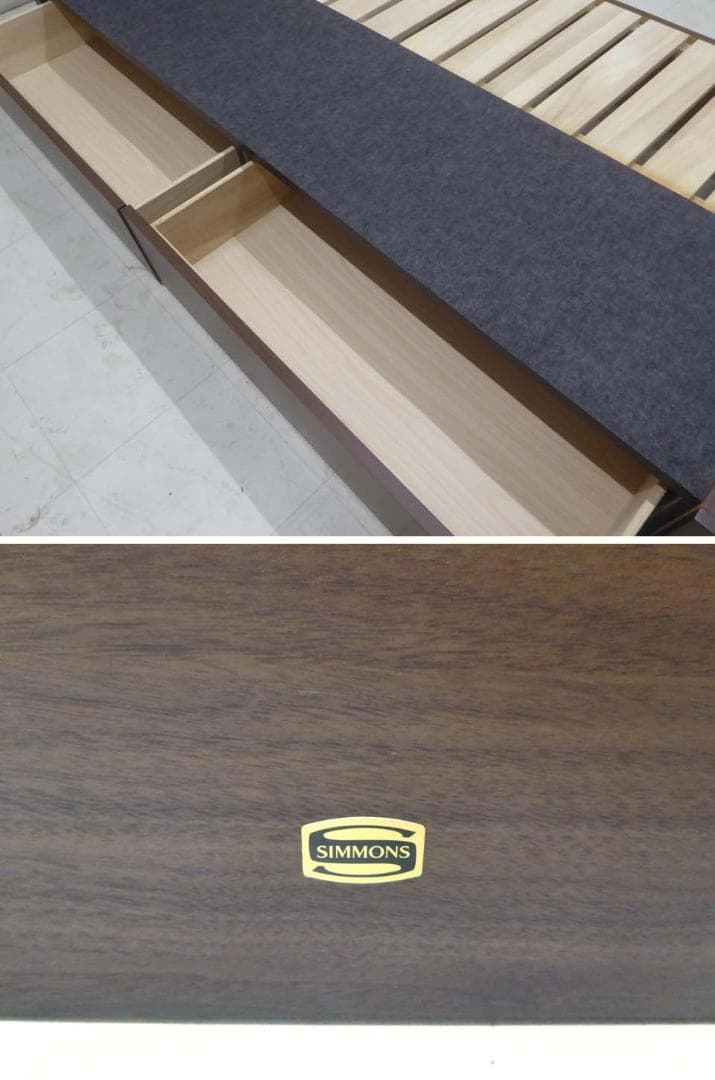 ■SIMMONS シモンズ■シングルサイズ ベッドフレーム 収納付き