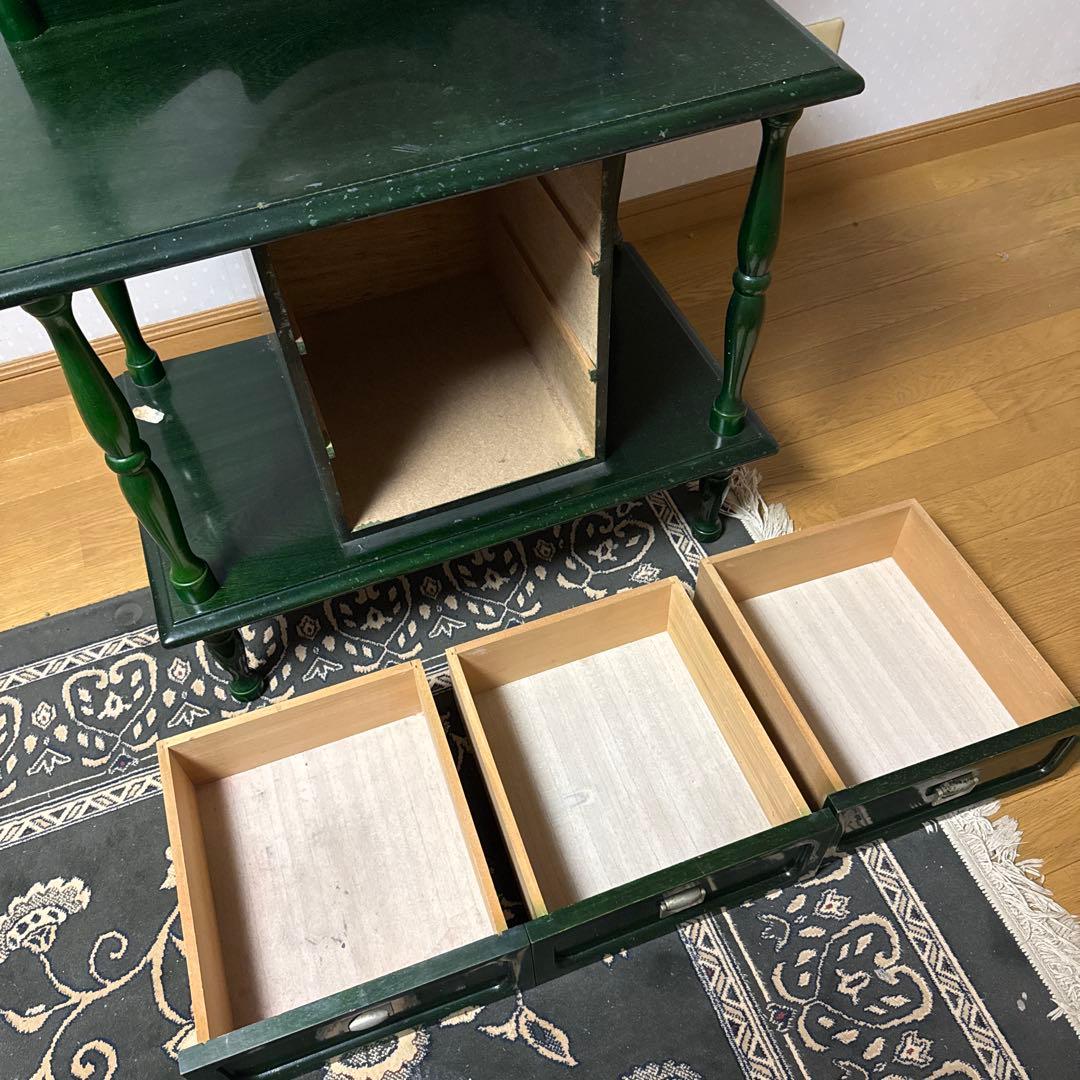 【ぐらつきなし ❗️】アンティーク 昭和レトロ 木製 ドレッサー 鏡台