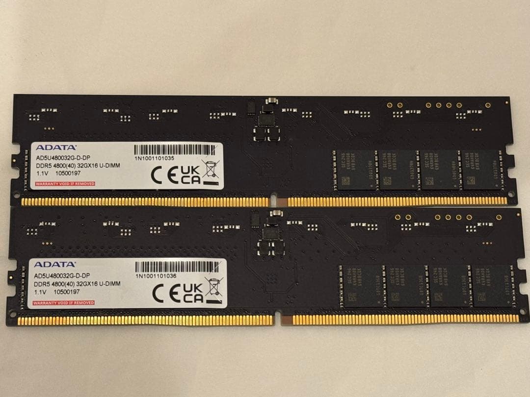 A-DATA DDR5 64GB 4800C40 メモリ