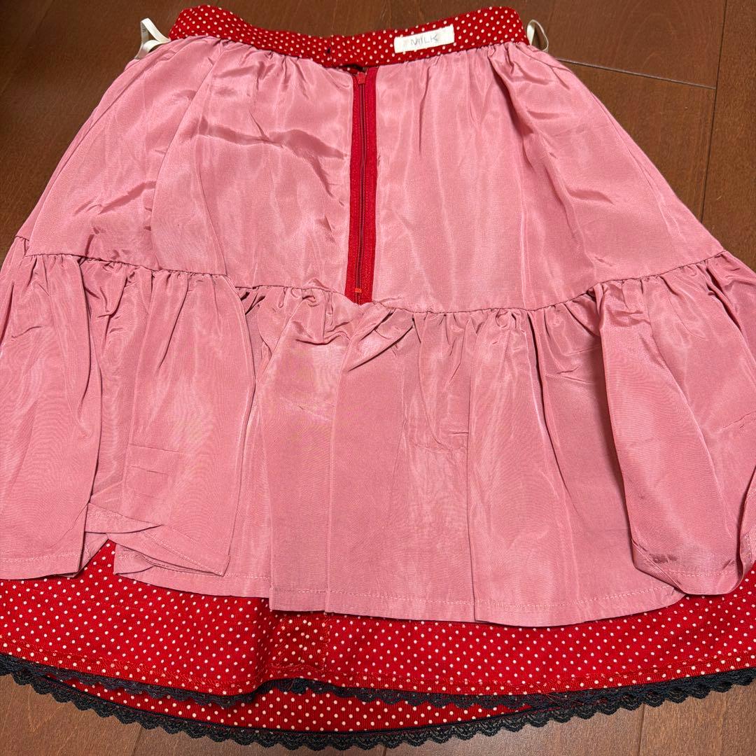 MILK いちごの飾り付きスカート