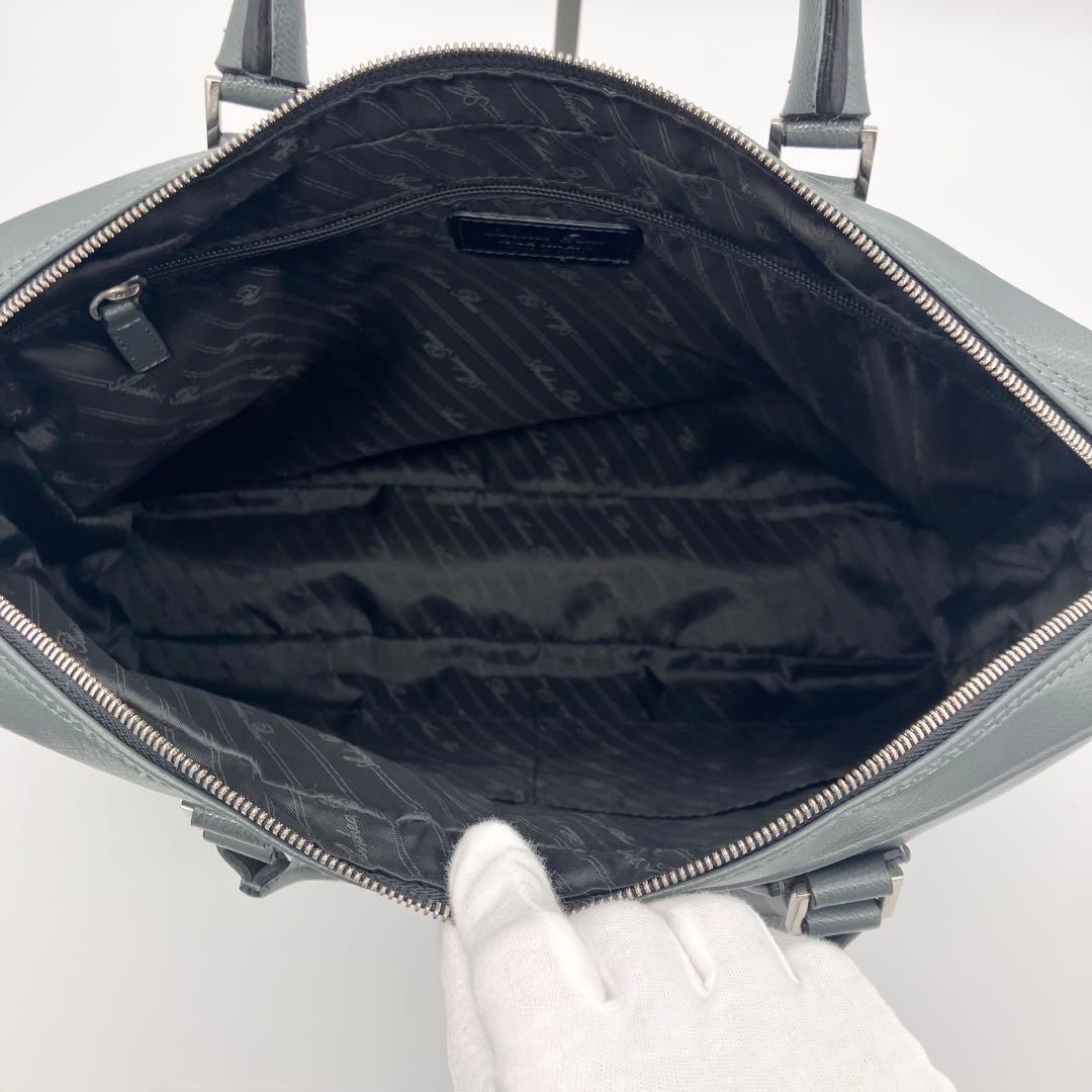 ⭐️定価6万 美品⭐️ Andrea Rossi グレージュ ビジネスバッグ シボ革