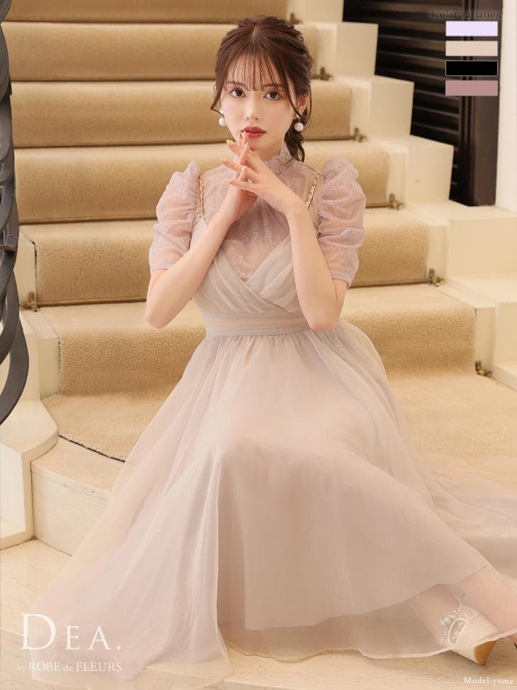 【2way☆】ROBE de FLEUR　チュールｘレースブラウスセットドレス