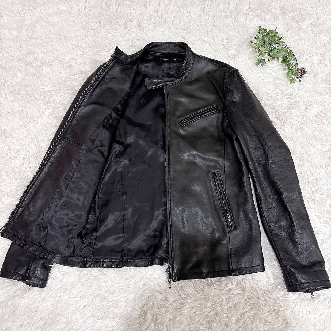 ゴスタールジフーラムレザーライダースジャケット48XLサイズブラック黒羊革y2k