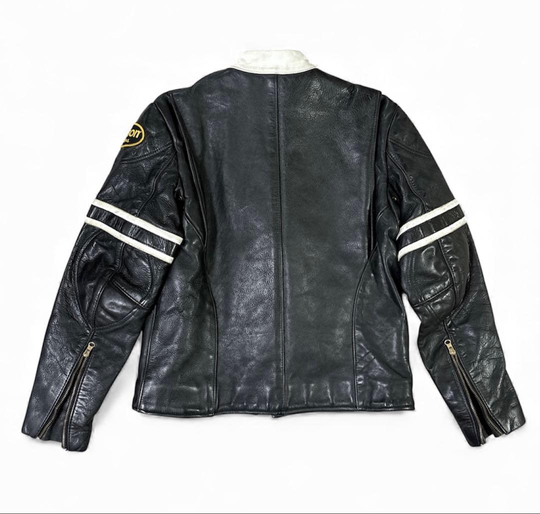 希少 VANSON USA製 レーシング レザージャケット 42 XL ワッペン