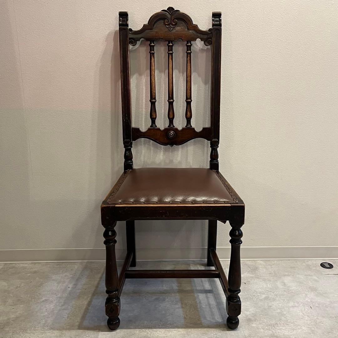 ハイバックチェアダイニングチェア　イギリス　アンティーク